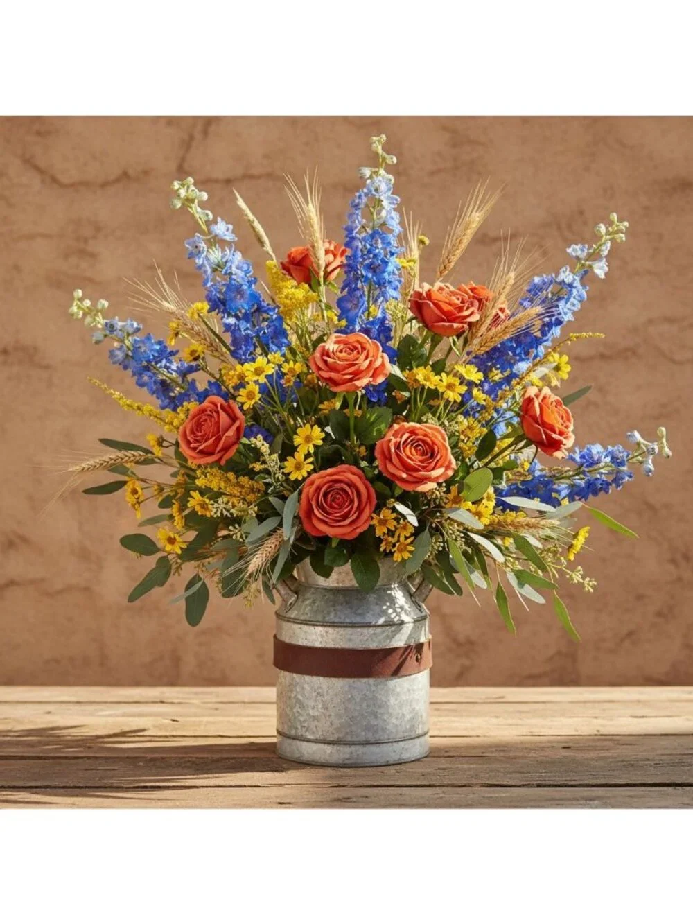 Set of 6 Terracotta Rose Stems Artificial Roses Burnt Orange Roses Faux Flowers